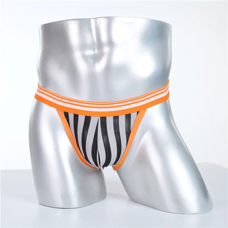 YUFEIDA Men's Striped Underwear Sexy Briefs Cueca Bikini Penis Cover Sinto Masculino Sex Underpants Modal Slip Homme |