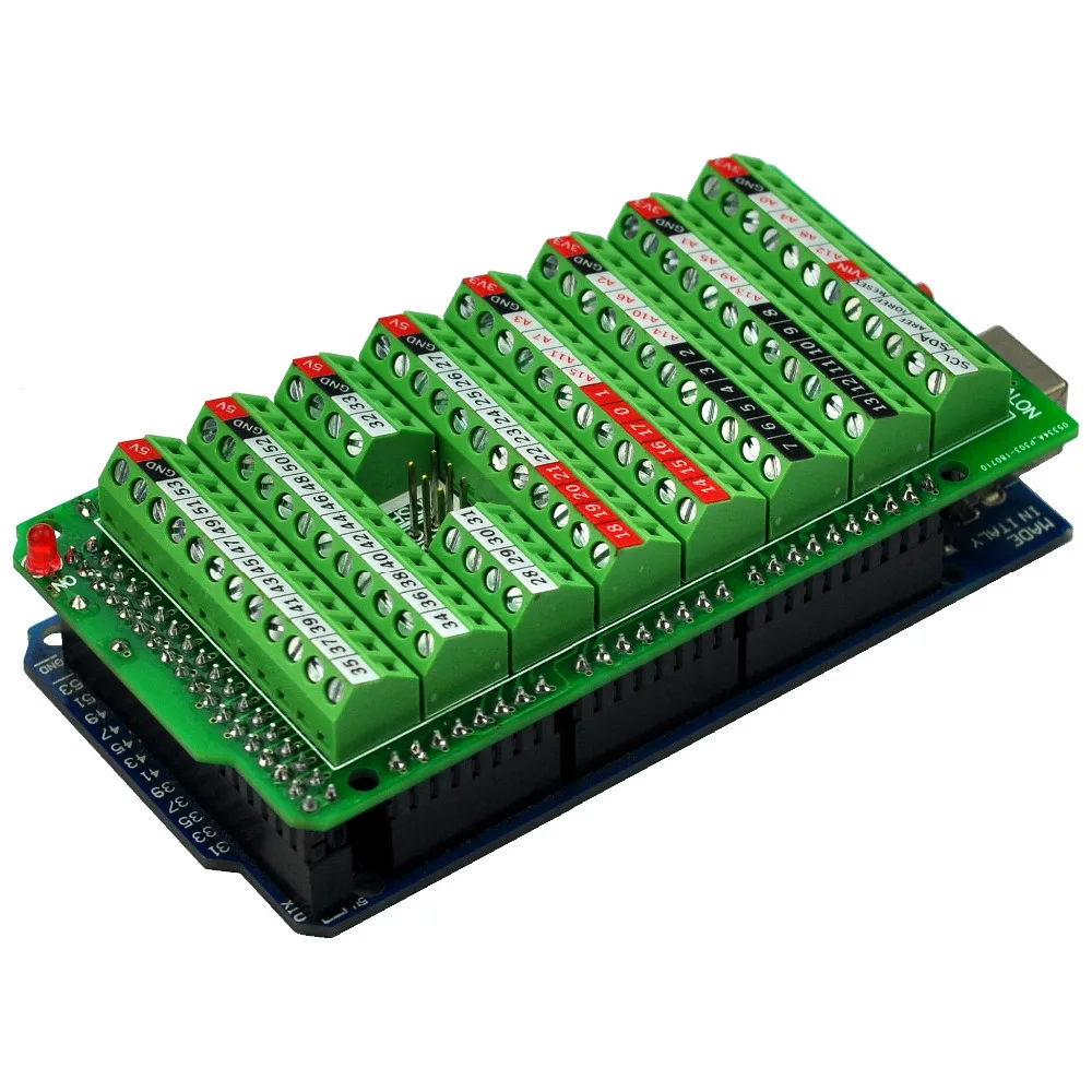 Electronics-Salon Screw Terminal Block Breakout Module for MEGA-2560 R3. | Blocks