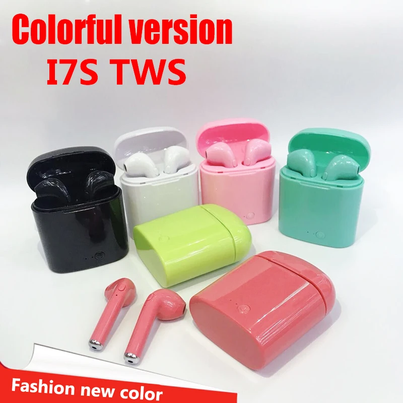 WPAIER I7S TWS портативные Bluetooth наушники Беспроводные с зарядным устройством bluetooth