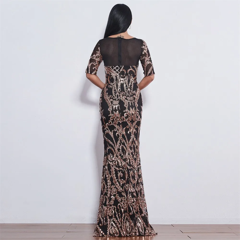 

Slim Floor-Length woman Dress 2019 Wedding Evenging Party Elegant Floor Long Dress Floral Ladies Mermaid Long Evening Vestidos