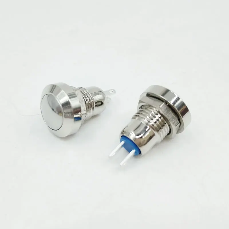 

1PC 8mm High Quality Metal Button Switch Momentary Auto Reset Button 2Pin Mini Push Button Switch