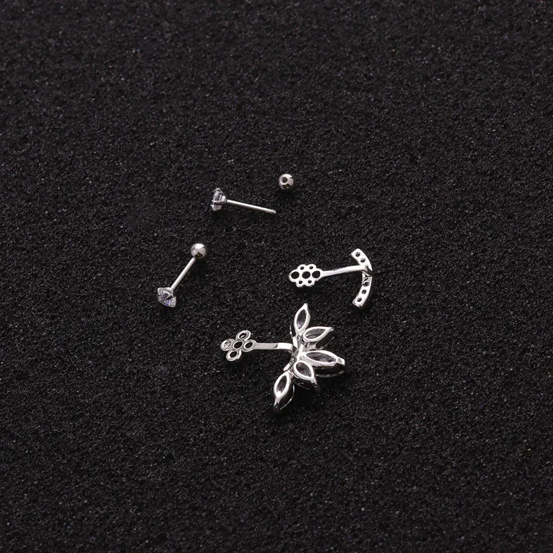TTLIFE 1 шт. Cz Корона цветок кулон Tragus гвоздики раковины пирсинг серьги спираль серьги, Надеваемые На ушной хрящ Хрустальный пирсинг уха ювелирные изделия