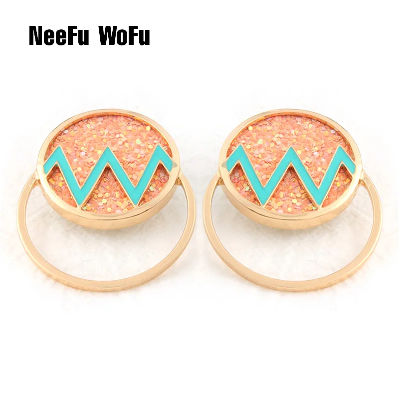 Новые серьги NeeFu WoFu из кожи с эффектом вспышки Винтажные капающие масляные