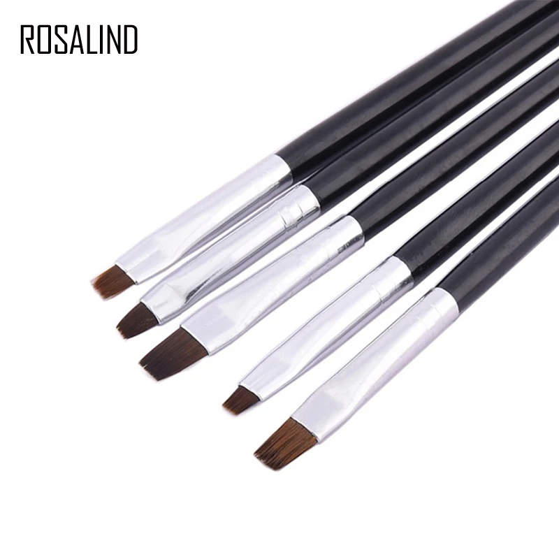 ROSALIND 5 шт./компл. акриловая ручка для рисования УФ гель ногтей кисти инструмент