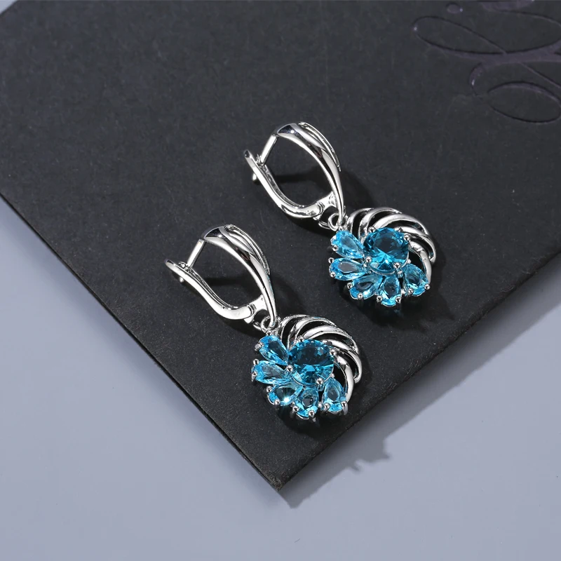 Женские серьги подвески FYM роскошные винтажные богемные в форме цветка с