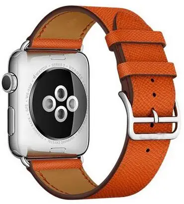 Кожаный ремешок для Apple Watch группа 42 мм 38 40 44 Роскошные Ссылка ремень Iwatch серии 1 2 3