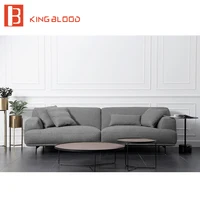 Lazy boy style cotton linen fabric material sectional sofa set