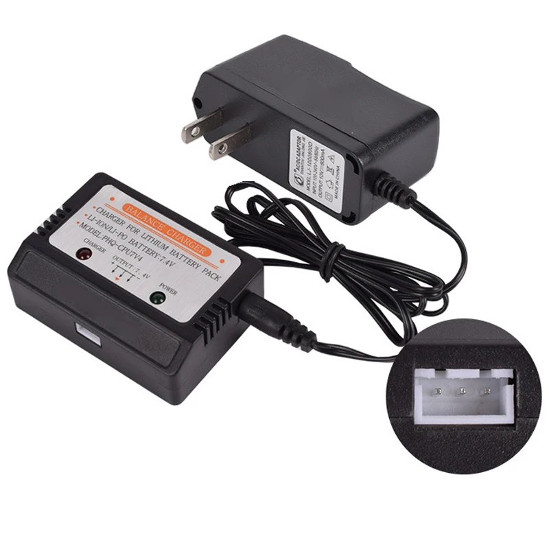 Балансирующее зарядное устройство 7 4 В 800 мА 2S Lipo батарея RC игрушки штекер вход AC