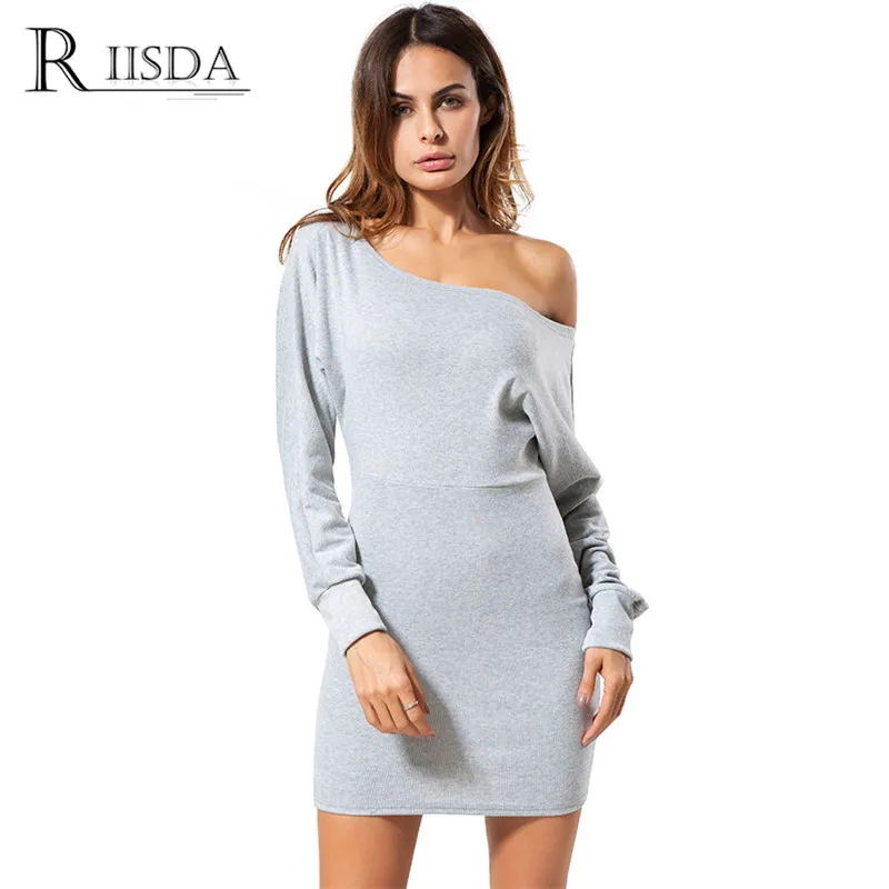 RIISDA Для женщин Bodycon Платье Весна 2018 модные с открытыми плечами платье