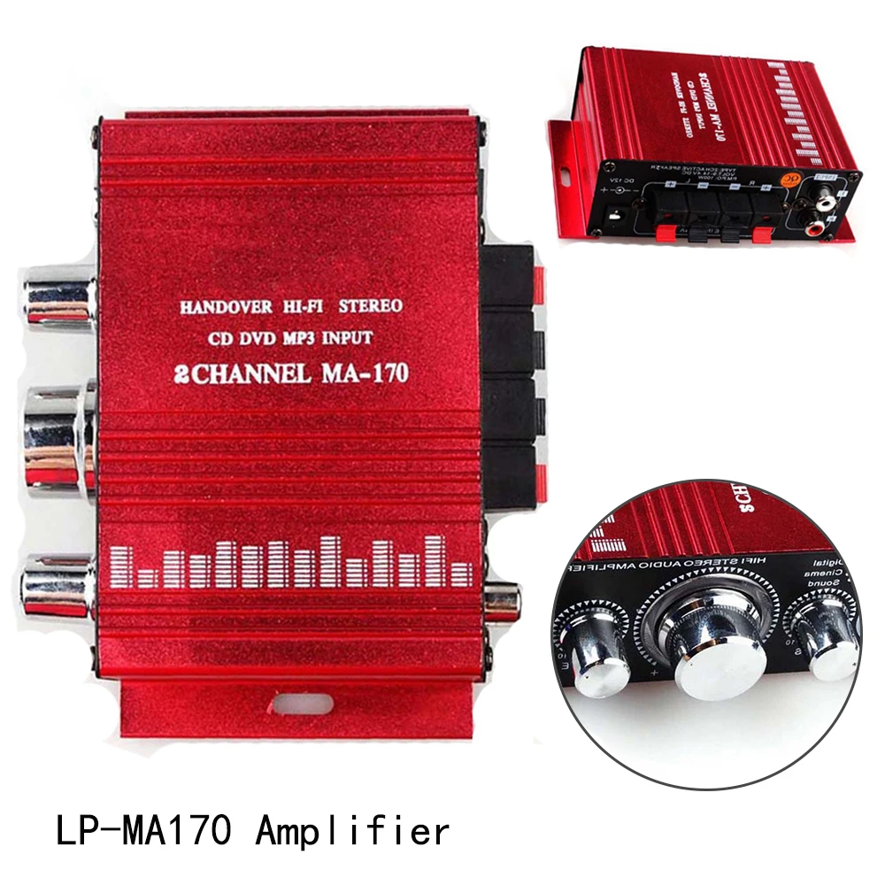 Динамик стерео соединение RCA низкое искажение Автомобильная аудиосистема 12 В Mini