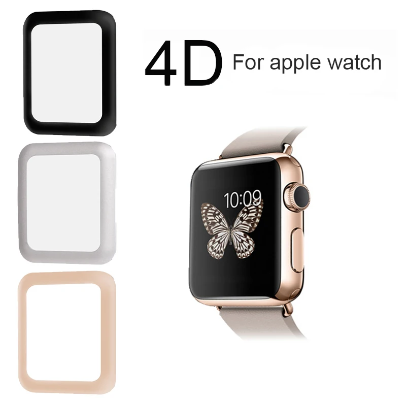 4D изогнутое закаленное стекло с полным покрытием для i watch Apple Watch 42 мм/38 мм