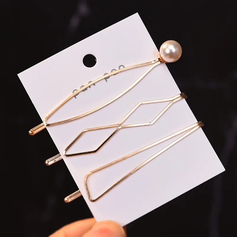 fashion Korean style Women Girls zinc alloy Metal metal wire-drawin Clip Combination Barrette Hairpin Hairs Styling Accessories | Украшения