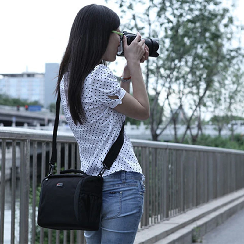 Roadfisher High Quality Lowepro Format 160 Camera Shoulder Travel Bag Case For Canon Nikon Sony DSLR SLR Black Color | Электроника