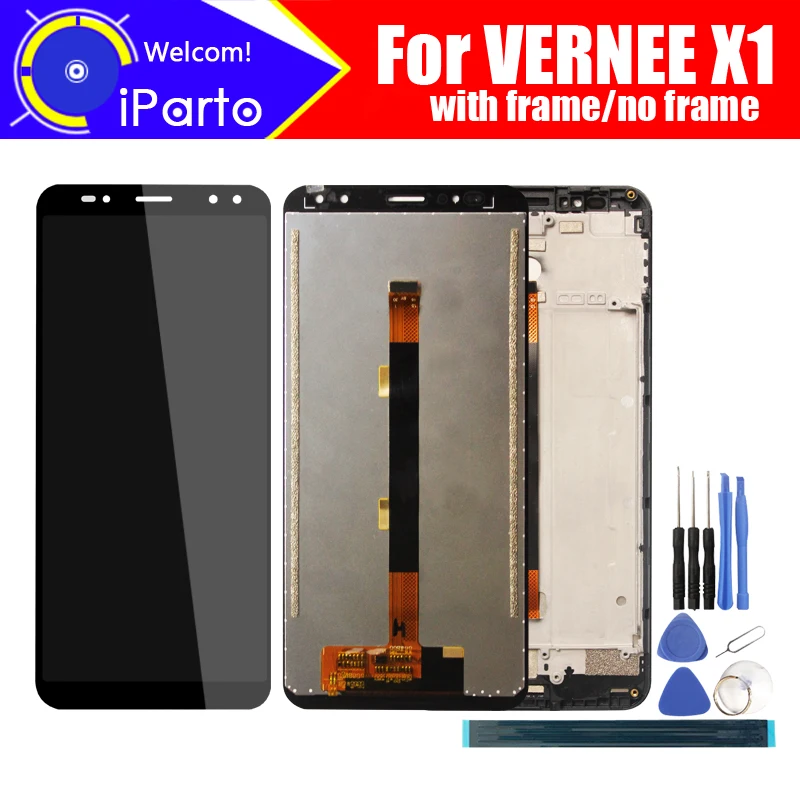 

ЖК-дисплей VERNEE X1 с кодирующий преобразователь сенсорного экрана в сборе, 6,0 дюймов, Оригинальный Новый ЖК-дисплей с дигитайзером сенсорного ...