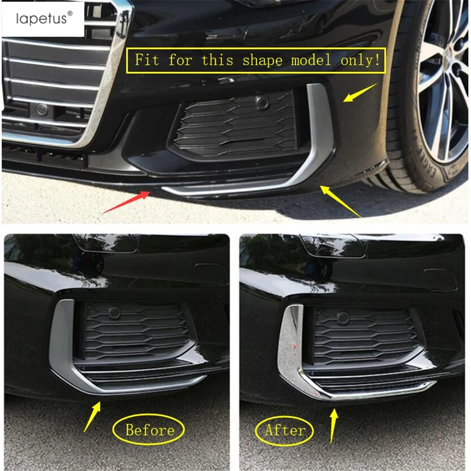 Аксессуары Lapetus подходят для Audi A6 C8 2019 2021 ABS передняя головка Противотуманные фары