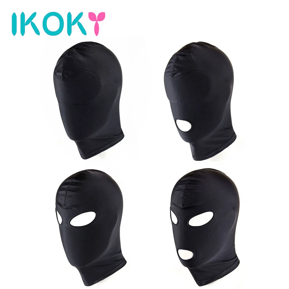 IKOKY 4 стиль маска капот сексуальная игрушка открытый рот повязка на глаза