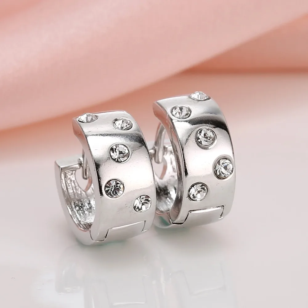 Вечерние Ги гвоздики женские посеребренные с квадратным прозрачным фианитом