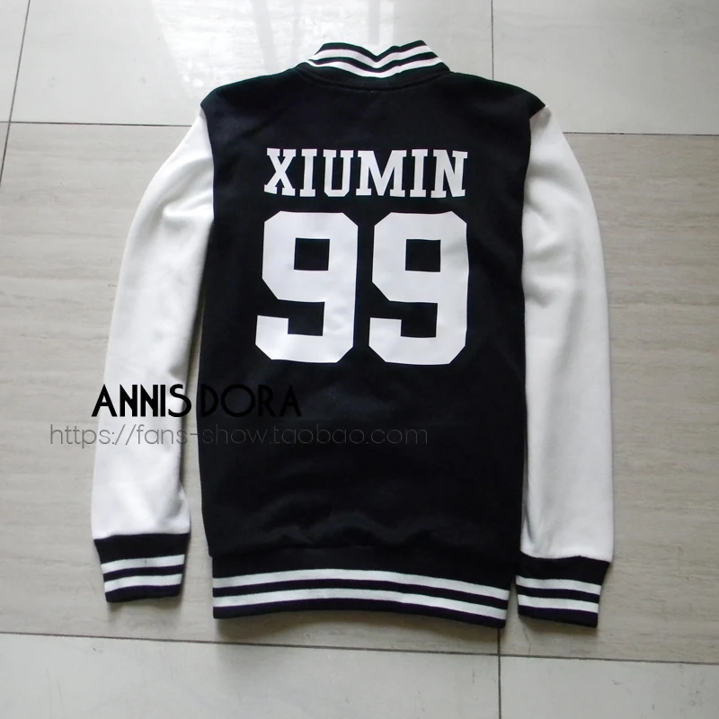 KPOP EXO LUHAN TAO KAI KRIS BAEKHYUN CHANYEOL CHEN SOHU SEHUN XIUMIN LAY DO name same style Thick Baseball Jacket | Мужская одежда