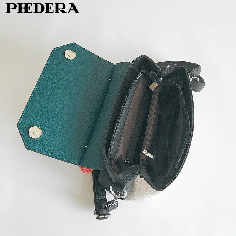 Женская сумка тоут из искусственной кожи PHEDERA розовая/оранжевая мессенджер с