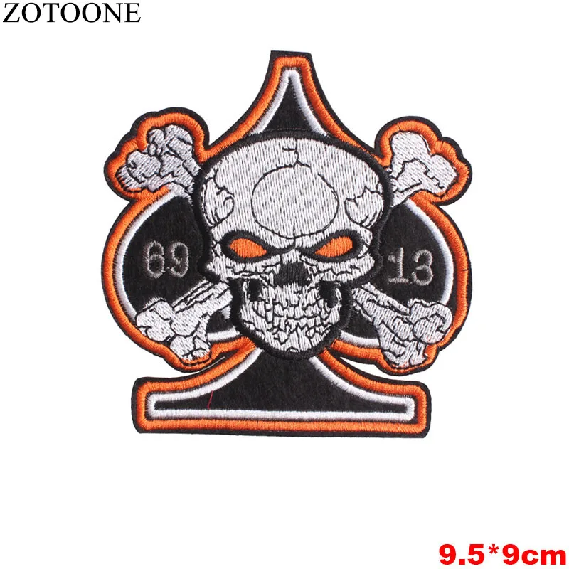 Пиратские нашивки ZOTOONE крутые наклейки с черепом сделай сам термоаппликация для