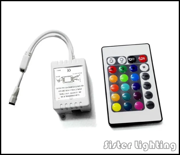 RGB ИК-контроллер с 24 клавишами дистанционного управления DC12V 6A для SMD 3528 5050 LED