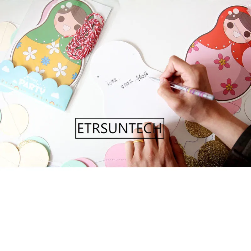 50 комплектов баннер матрешка для русской куклы|Флажки вымпелы и конфетти| |