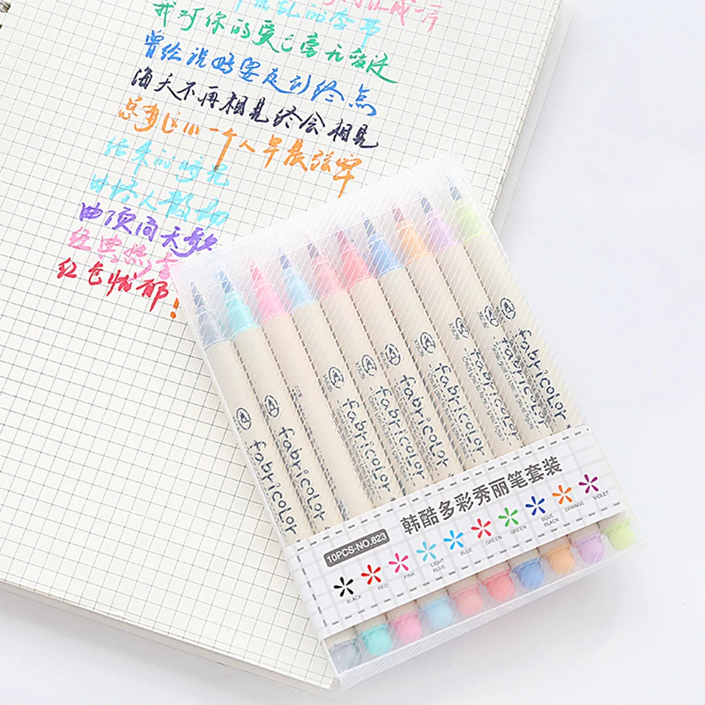 10 цветов/набор фломастеры для рисования водорастворимые|brush marker|brush marker pensart markers |