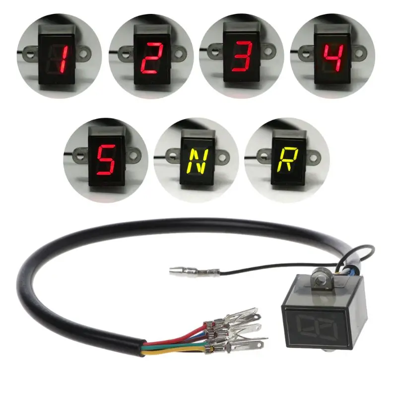 Motorcycle Gear Indicator 6-Speed Digital Display Off-Road Motocross Light General Application Neutral Motor Spare Parts | Автомобили и