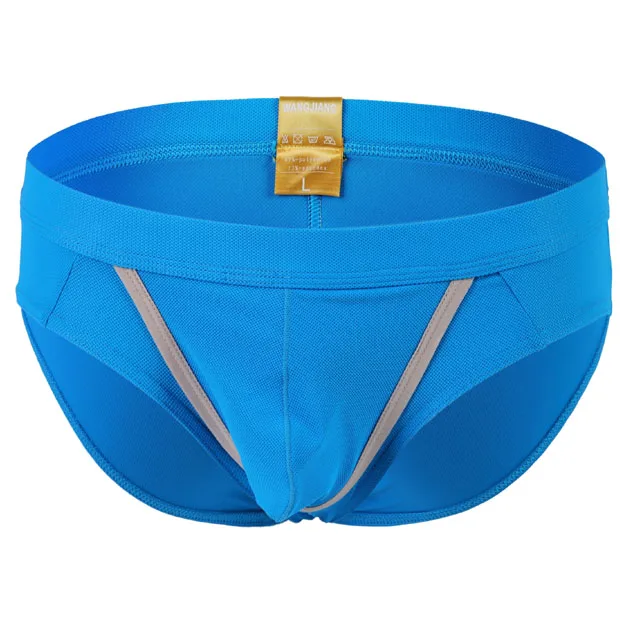 Бренд WJ Мужское нижнее белье трусы короткое сексуальные плавки пенис мешок
