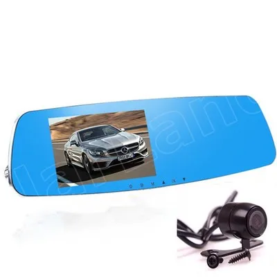 Низкая цена 5 дюймов Автомобильное зеркало заднего вида DVR камера Full HD 1080P Daul