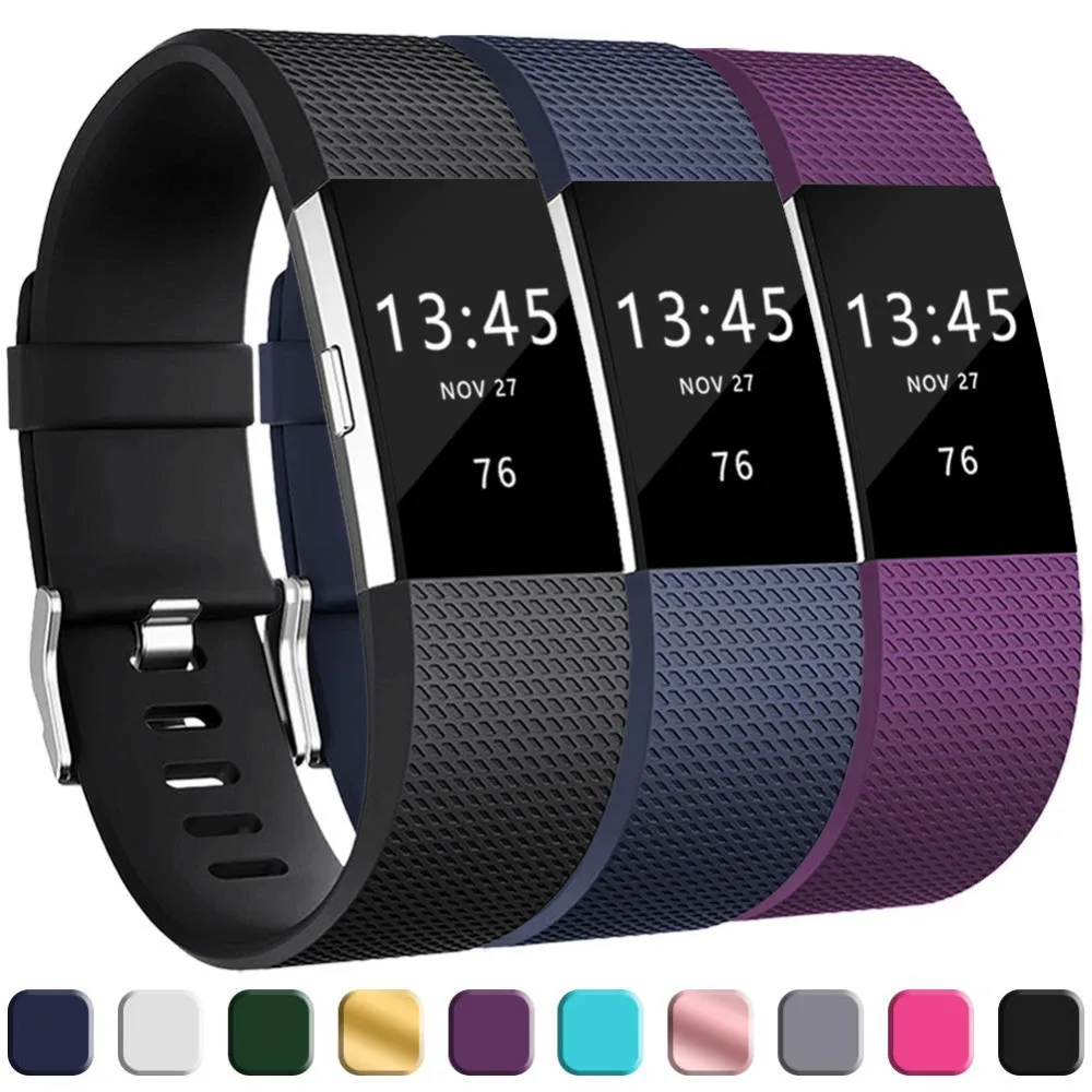 A001 3 шт. Мягкие силиконовые полосы для браслета Fitbit Charge 2 Смарт часы браслет для браслета Fitbit Charge 2 замена ремешок для Fitbit - Цвет: A001