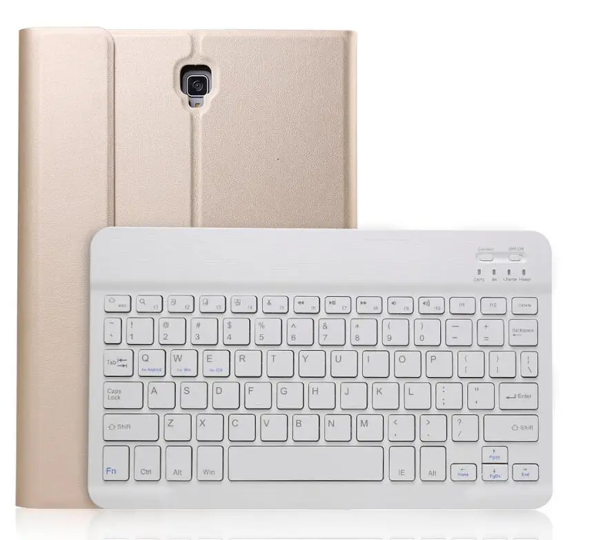 Gold Ультра тонкий раздельный беспроводной bluetooth-клавиатура кожаный чехол для samsung Galaxy Tab A 10,1 дюймов T510 планшет клавиатура чехол s - Цвет: Gold