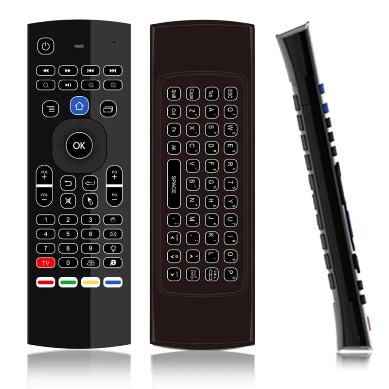 T3MC воздушная мышь с подсветкой Smart Voice дистанционное управление 2,4G RF Беспроводная клавиатура для X96 mini KM9 A95X H96 MAX Android tv Box