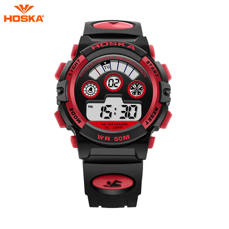 Электронные часы модные полный календарь зоны время оригинальный аккумулятор