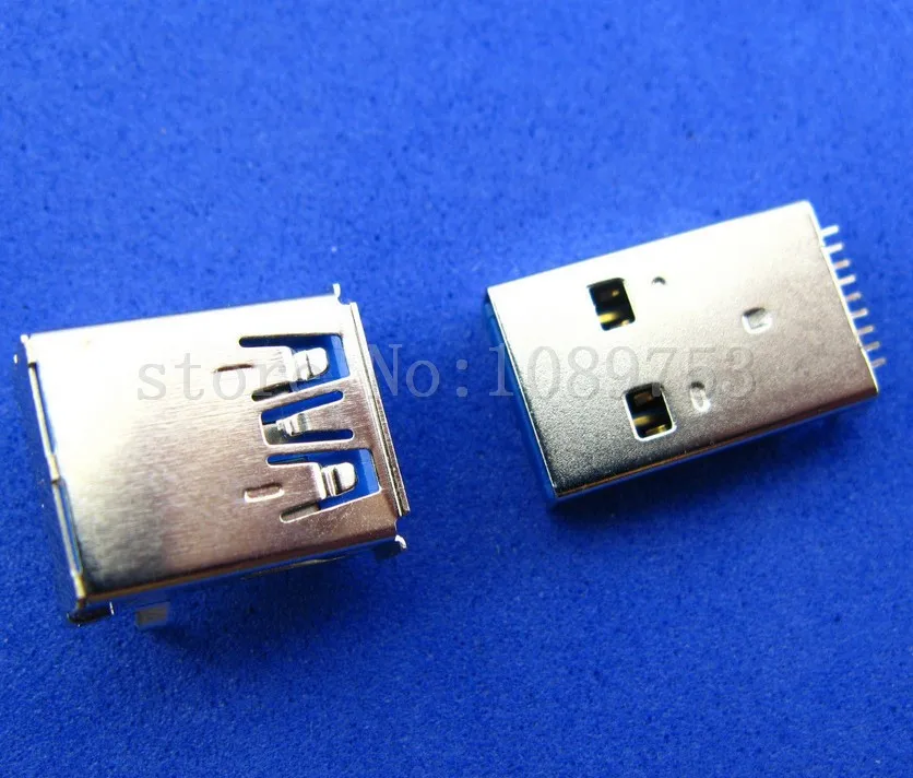 Высокоскоростной USB 3 0 разъем типа A для припоя 9P PCB 10 комплектов|usb 3.0 female connector|usb male