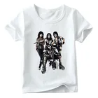 Детская забавная Футболка с принтом рок-группы Stormtroopers Fan Kiss, летние белые топы для мальчиков и девочек, детская повседневная футболка, ooo464