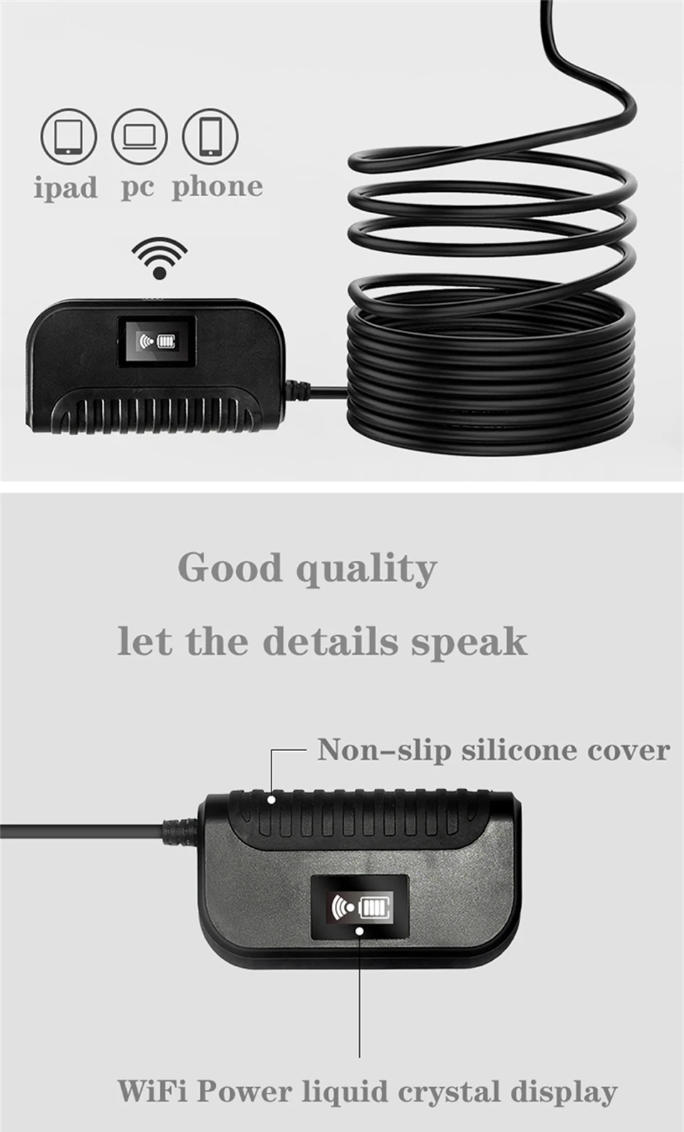 Antscope, камера с автофокусом, wifi, эндоскоп, 1944 P, HD 5,0 мегапикселей, мини камера для осмотра, водонепроницаемая, для IOS/Android, бороскоп 24