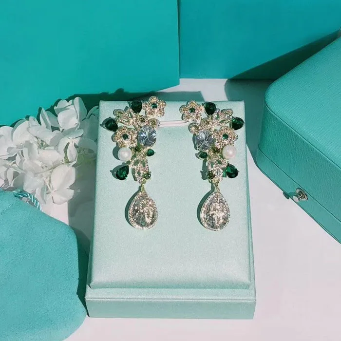 Дизайнерские Модные ювелирные изделия из меди 3A кубического циркония вечерние