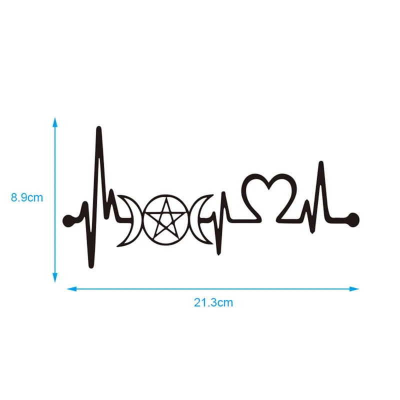 Греческая богиня Pagan Wiccan Heartbeat Стикеры с линией жизни для автомобильного