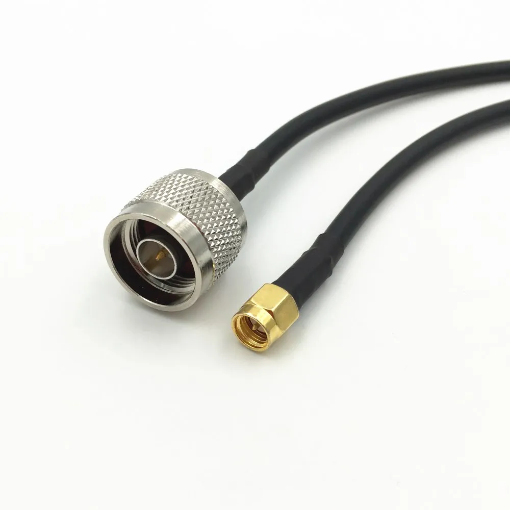 1 шт. RG58/LMR195 обжимной кабель N штекер для SMA RP-SMA 4 типа Jack RF коаксиальный отрезок провода разъем 15 см 20 см 30 см 50 см
