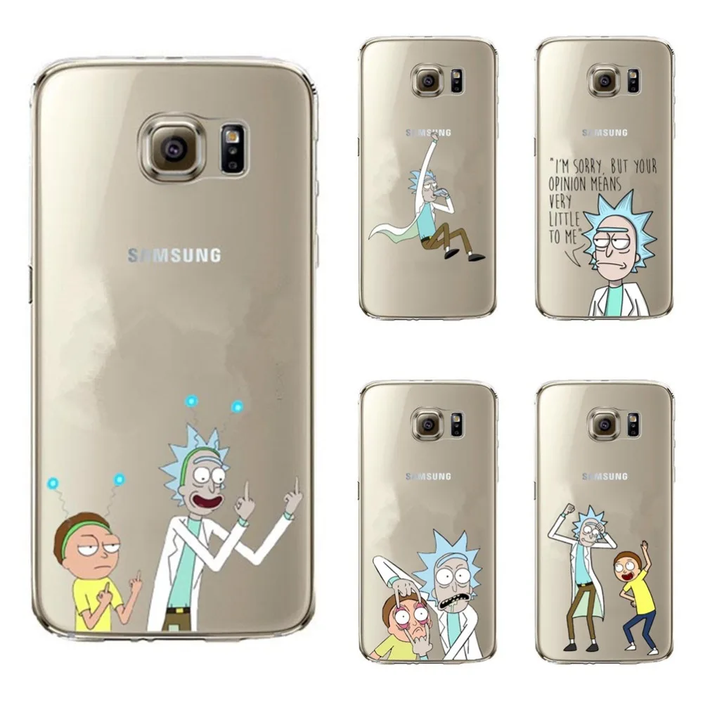 Рик и Морти прозрачный жесткий поликарбонатный чехол для телефона samsung A3 A5 A7 2017 J1
