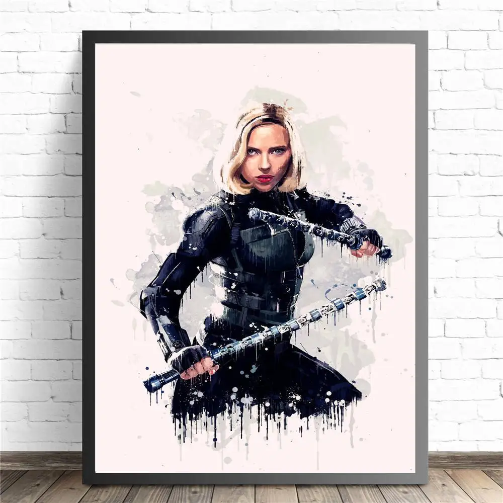 Black Widow Фигурки супергероев из фильма Марвел постер и печать на холсте художественная живопись настенные картины для гостиной украшения домашнего декора - Цвет: Black Widow