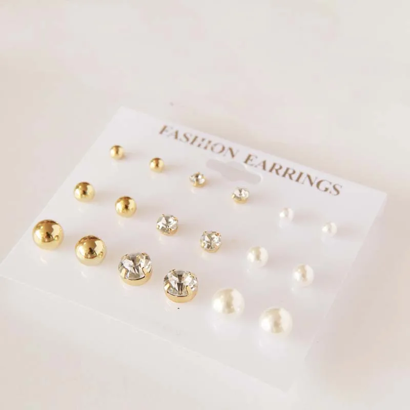 Ualgl серьги Модные украшения милые Наборы для ухода за кожей 9 пар Серьги со