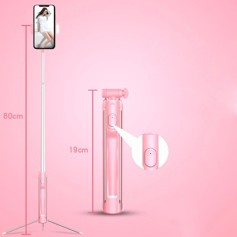 Bluetooth беспроводная Выдвижная селфи палка монопод штатив камера для Android IOS iPhone 6 7 8