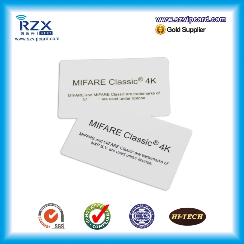 1000 шт промо 13 56 МГц MIFARE Классический 4K чип Высокое качество rfid пустая карта |