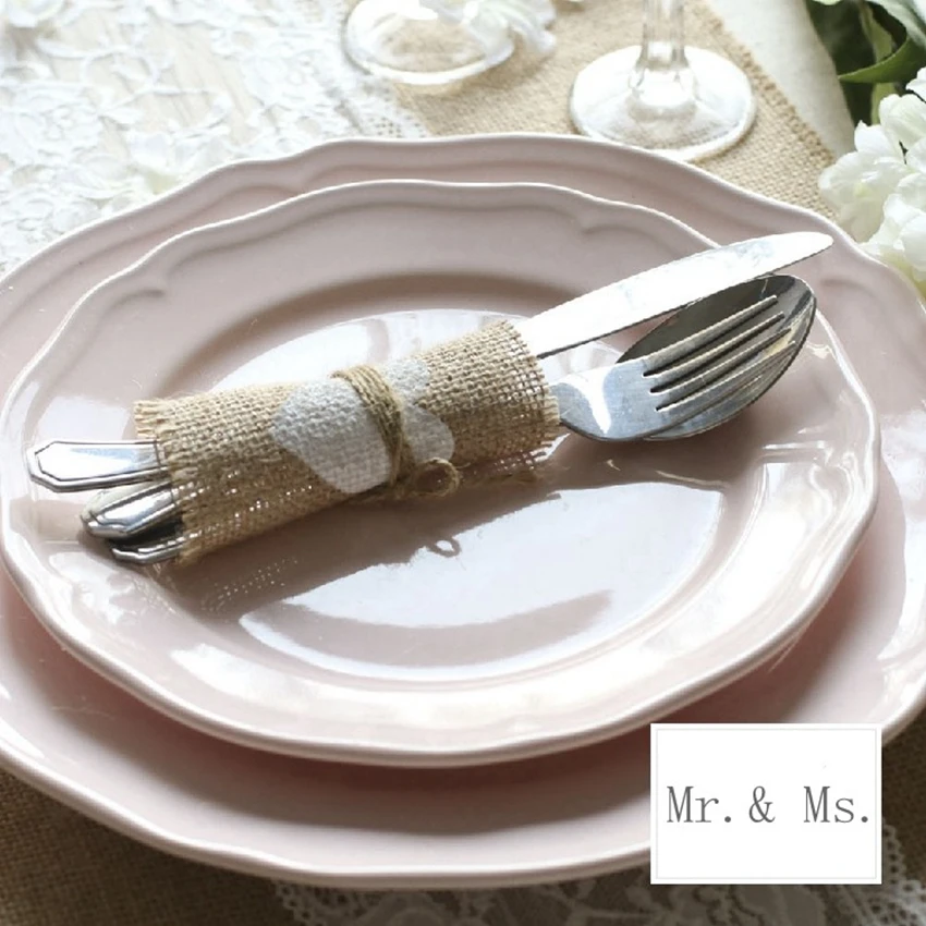 10 шт. коврик с джутовой чашей настольная подставка подстаканники в рустикальном