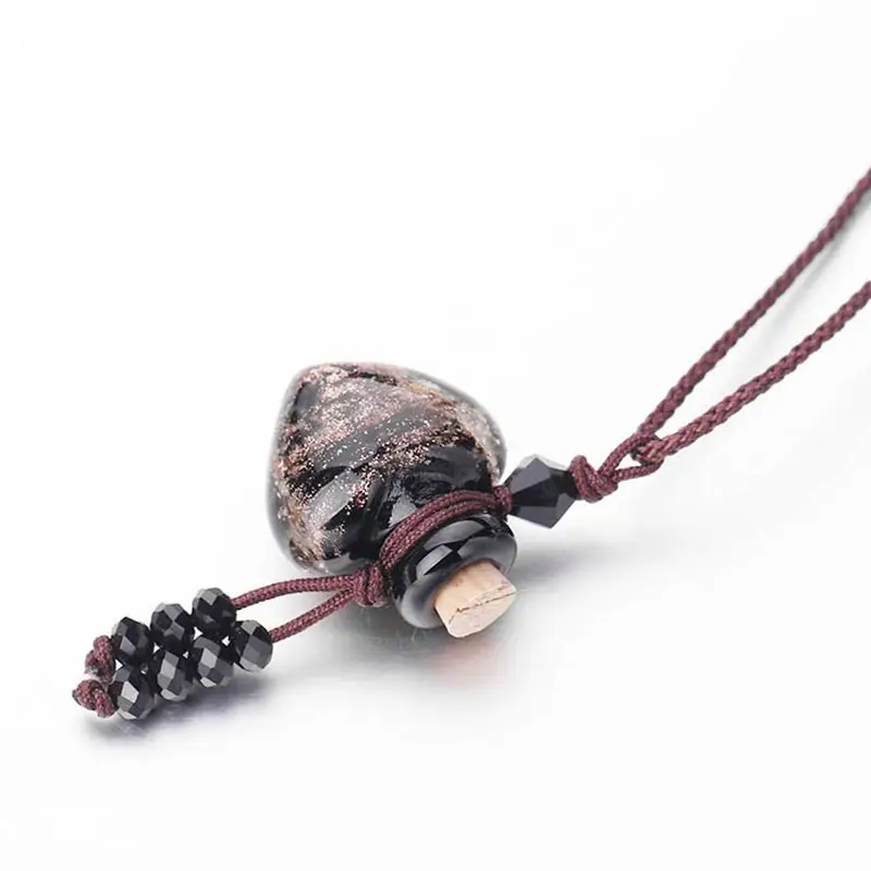 Soul Pendant Necklace mini urn heart pet cremation urns memorials urna cinerary Lampwork Glass Bottle For Dogs cats bird | Дом и сад