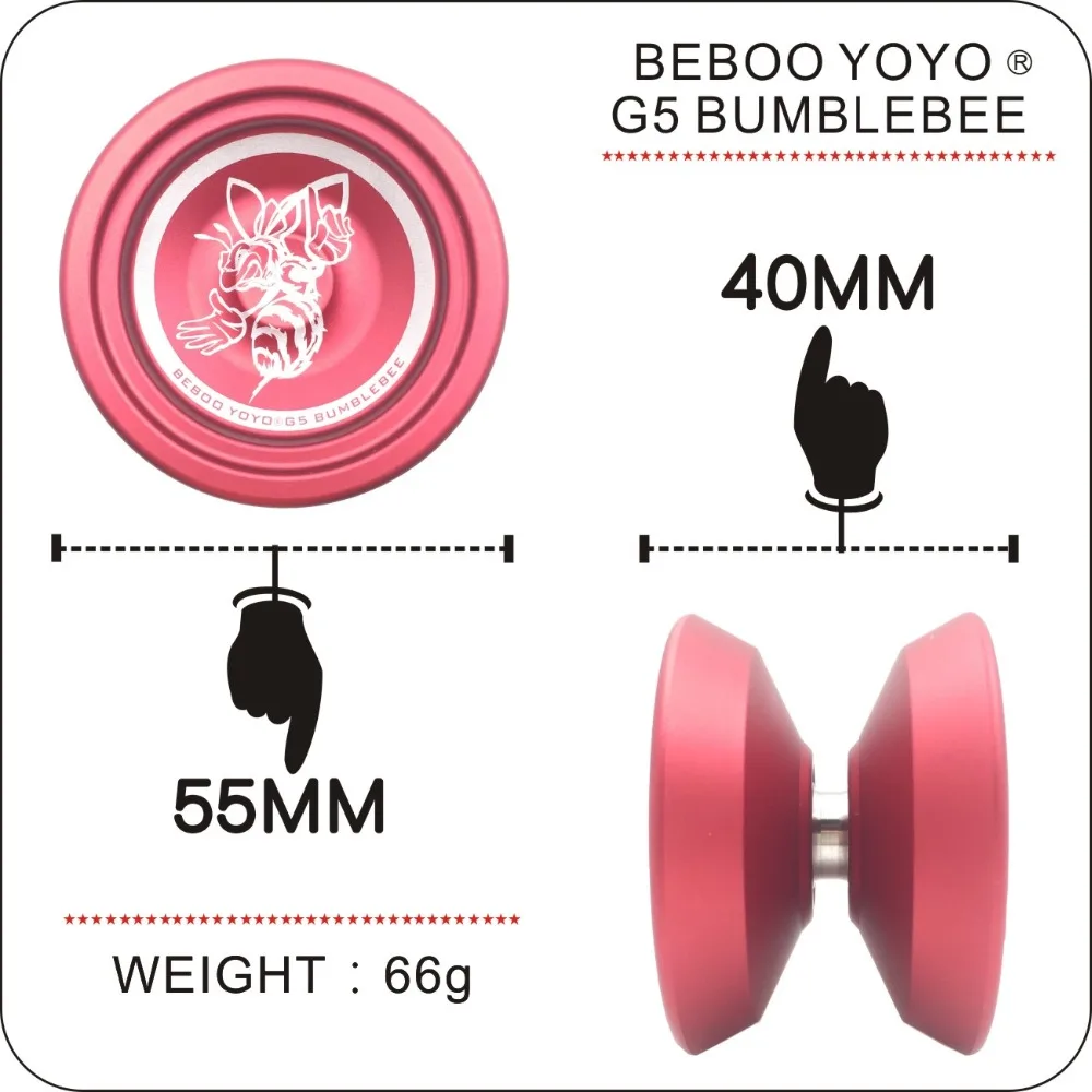 BEBOO G5 Red Hornet yoyo Профессиональный Йо мяч из алюминиевого сплава набор йо + перчатки 3