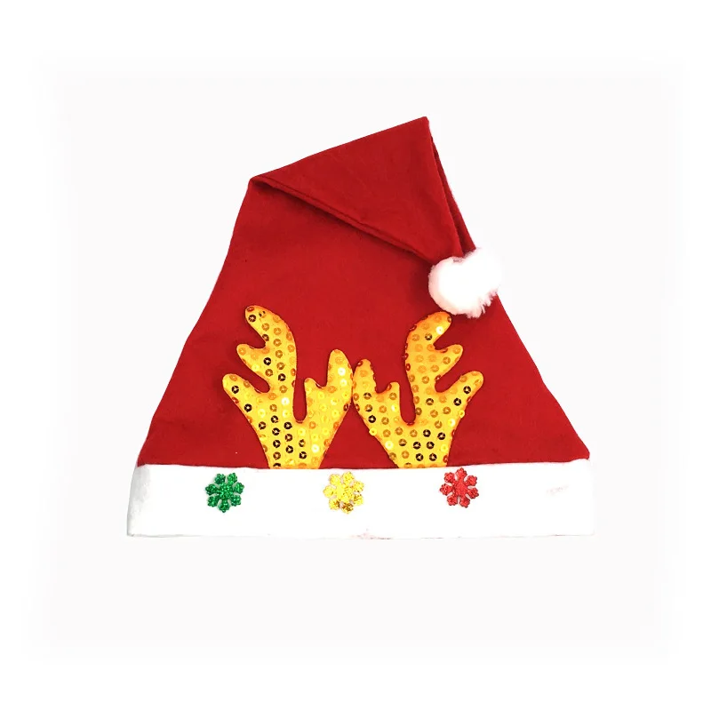 В 2-х стилях Рождественская шапка олень Hat для детей adluts рождественские украшения