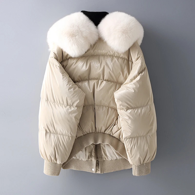 2018 New Winter Large Size Warm Short Women Down Jacket Fashion Treny Temperament Fur Colar Thicken Solid Duck Coat LF329 | Женская